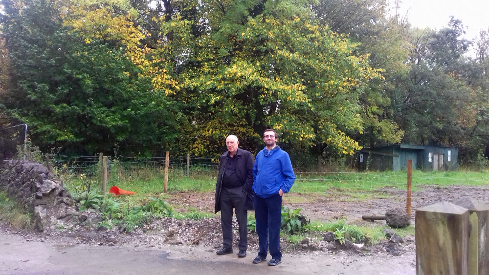 Steve Little and Matthew Barrett on site