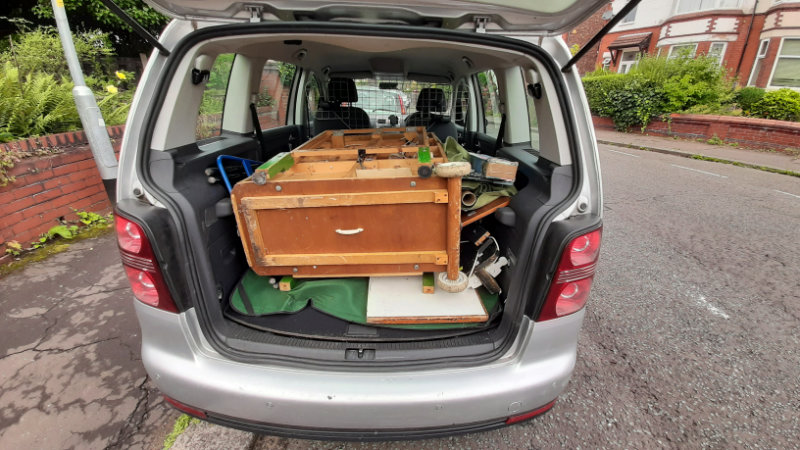 All loaded into a VW Touran